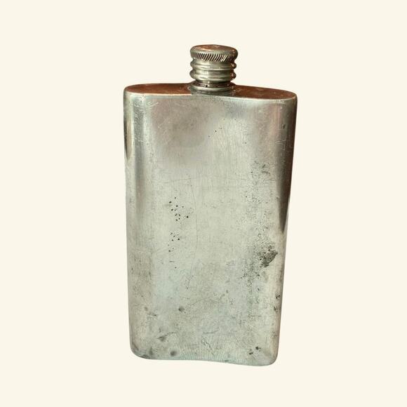 Vintage Pewter Golf Flask – Sheffield England Barware - Picture 2 of 4